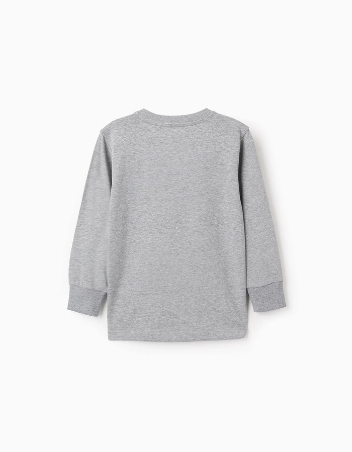 Playera De Manga Larga Para Niño Urban Explorer Gris ZIPPY