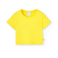 Playera De Punto Canalé Amarilla Para Niña BOBOLI