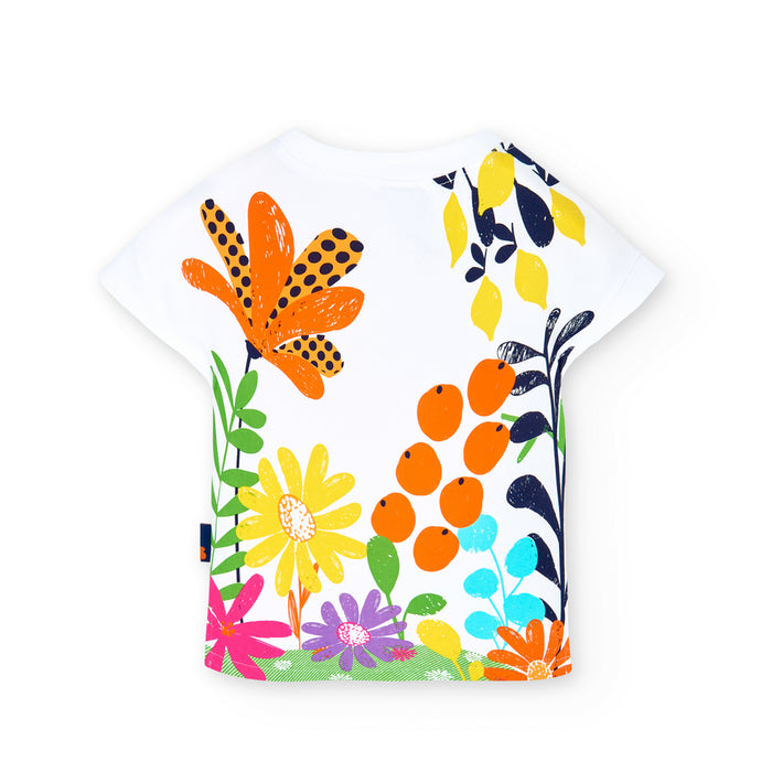 Playera De Punto Elástico Estampado Para Niña BOBOLI