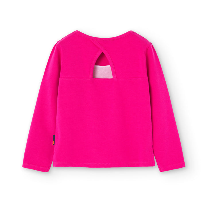 Playera De Punto Elástico Para Niña Color Rosa BOBOLI