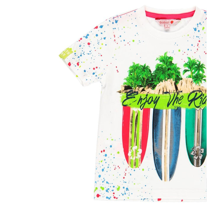 Playera de punto "ENJOY THE RIDE" para niño BOBOLI