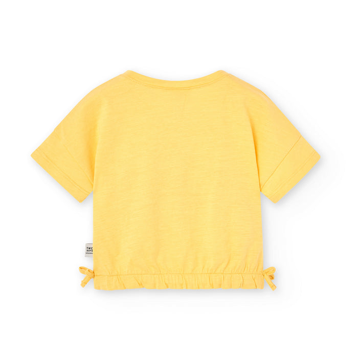 Playera De Punto Flamé Amarilla Para Niña BOBOLI