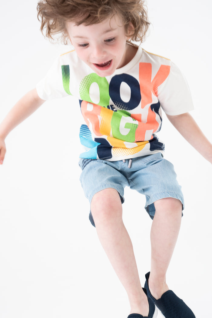 Playera De Punto “Look On The Bright Side” Para Niño BOBOLI