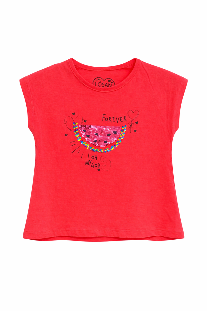 Playera Estampado Color Fresa Losan