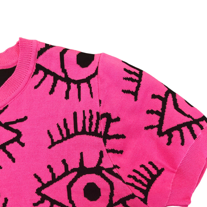 Playera Estampado Ojitos Fucsia LC