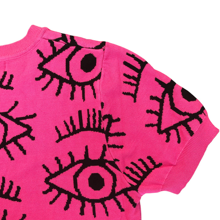 Playera Estampado Ojitos Fucsia LC