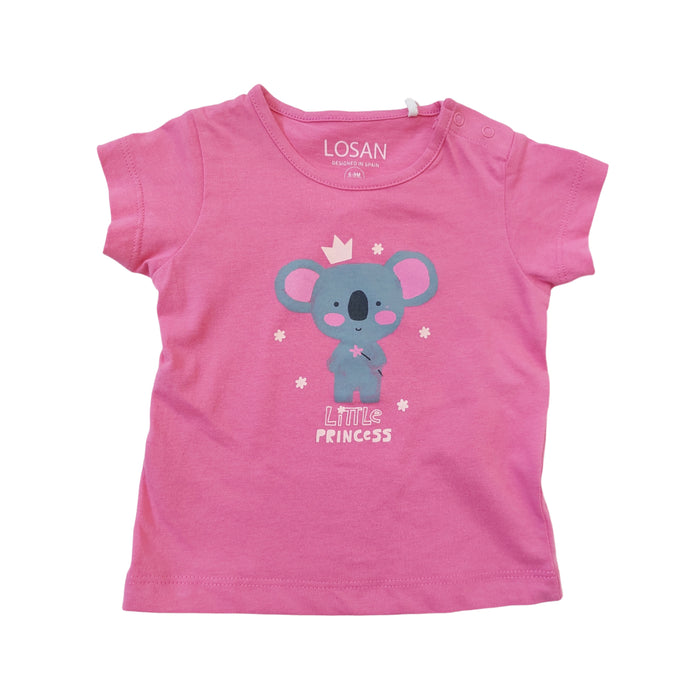 Playera Koala Manga Corta "Little Princess" Para Bebé Niña Losan