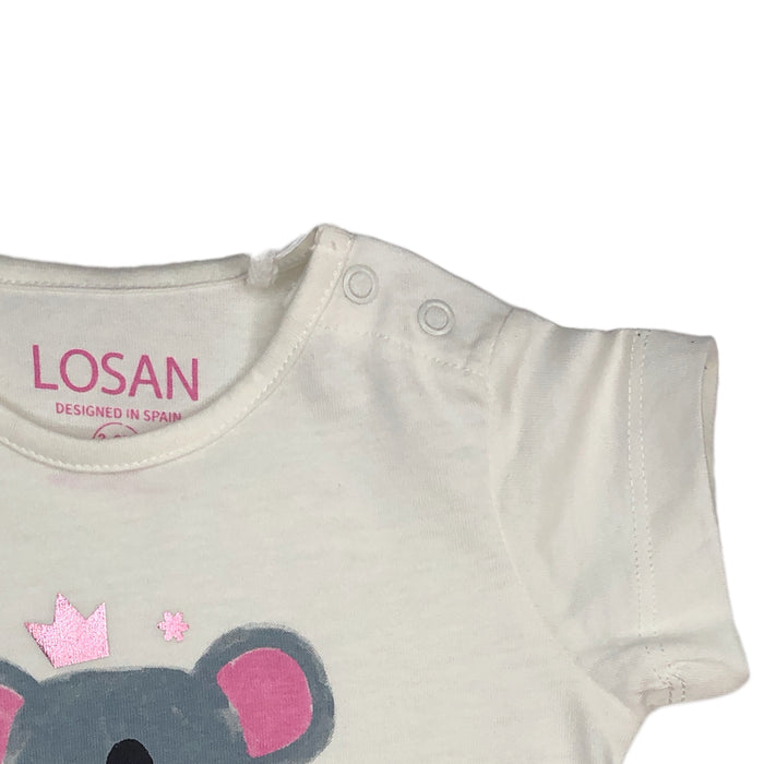 Playera Koala Manga Corta "Little Princess" Para Bebé Niña Losan