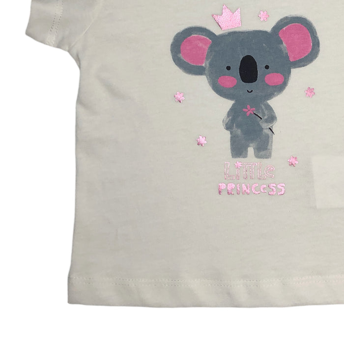 Playera Koala Manga Corta "Little Princess" Para Bebé Niña Losan