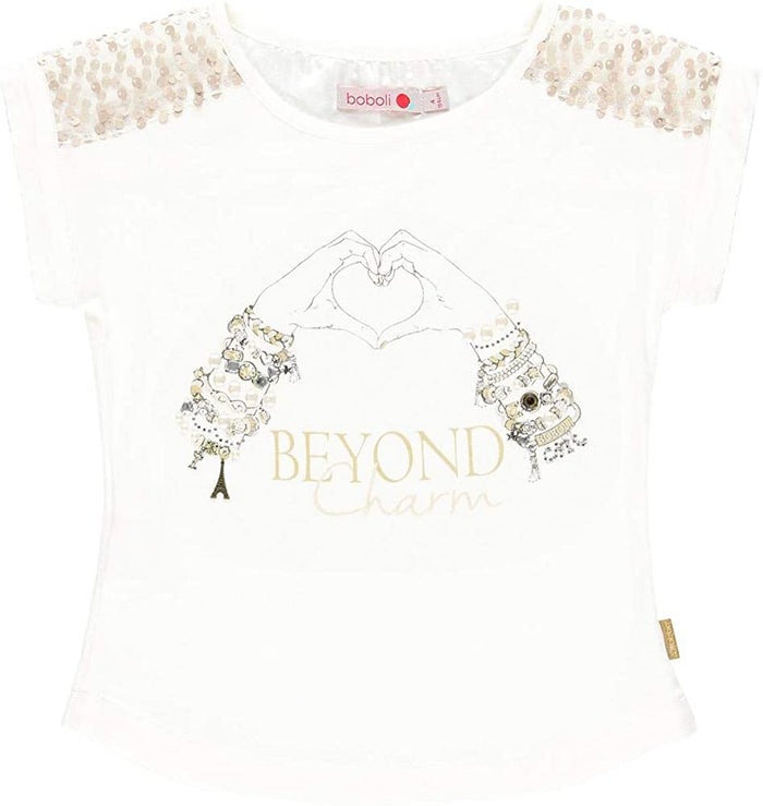 Playera manga corta “BEYOND Charm” niña BOBOLI