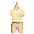 Playera Manga Corta Pañuelo Perla Amarillo LC