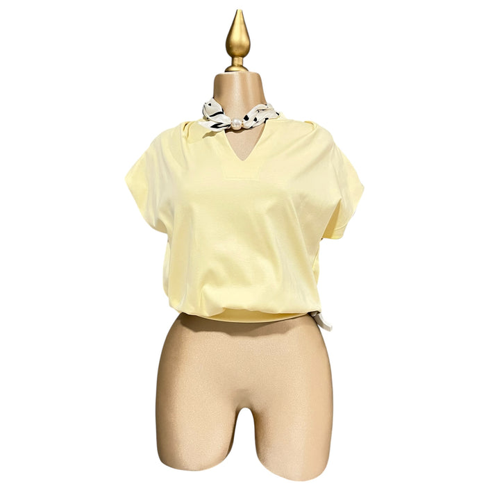 Playera Manga Corta Pañuelo Perla Amarillo LC