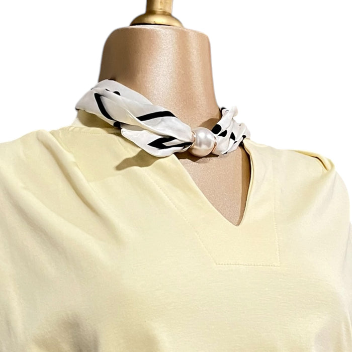 Playera Manga Corta Pañuelo Perla Amarillo LC