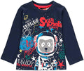 Playera manga larga Azul marino “SKATE BOARDE galaxy” bebe BOBOLI