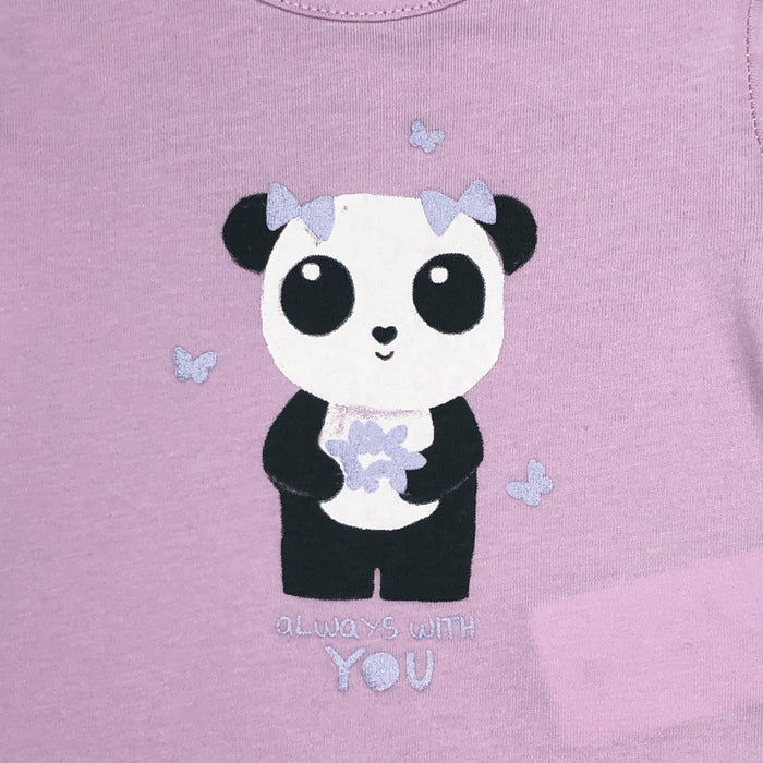 Playera Panda Manga Corta "Always With You" Para Bebé Niña Losan