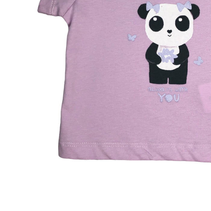 Playera Panda Manga Corta "Always With You" Para Bebé Niña Losan