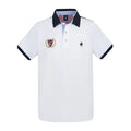 Playera Polo Atemporal Blanca Rock Hampton Polo Team