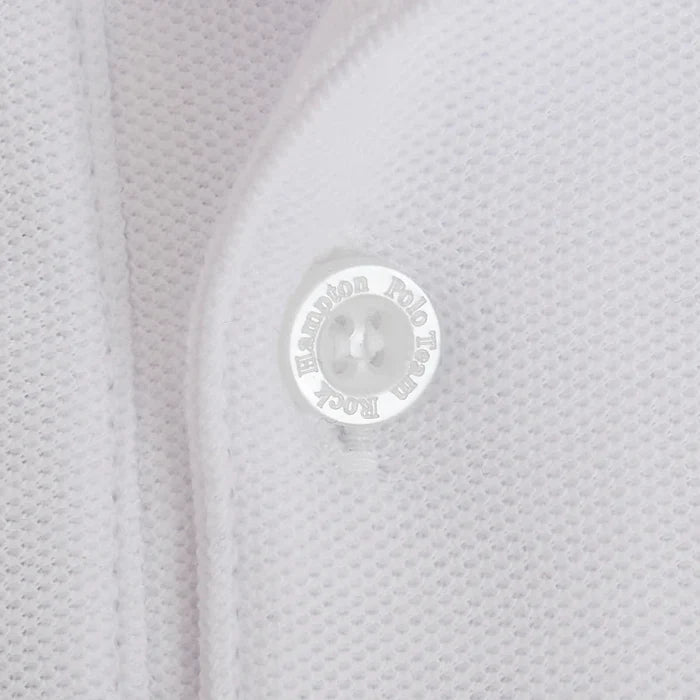 Playera Polo Lisa Color Blanco Rock Hampton Polo Team
