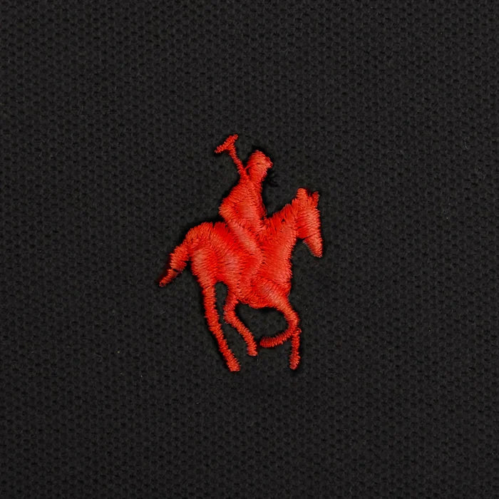 Playera Polo Lisa Color Negro Rock Hampton Polo Team