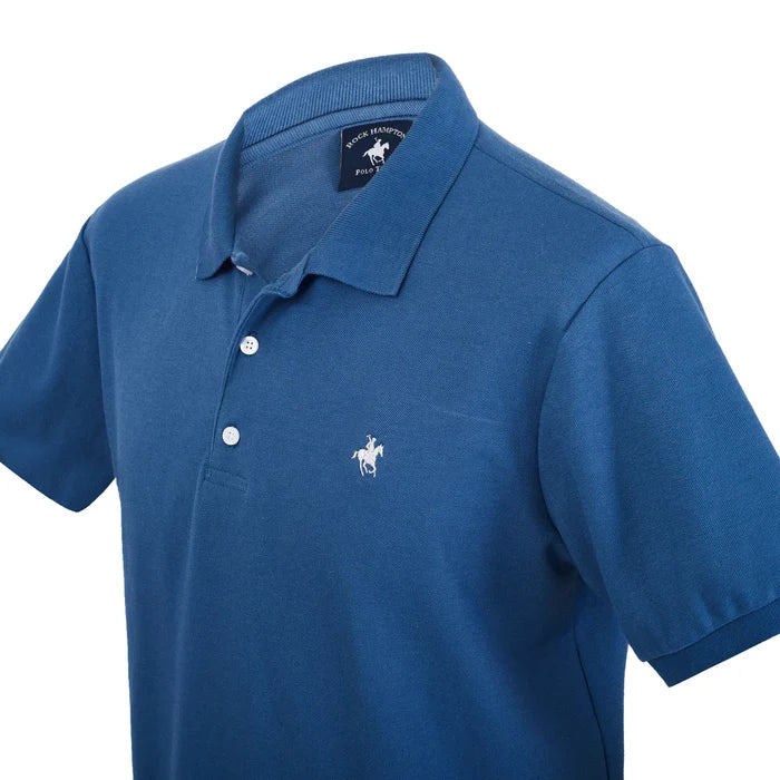 Playera Polo Lisa Color Petroleo Rock Hampton Polo Team