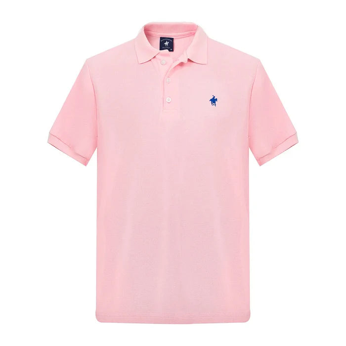 Playera Polo Lisa Color Rosa Rock Hampton Polo Team