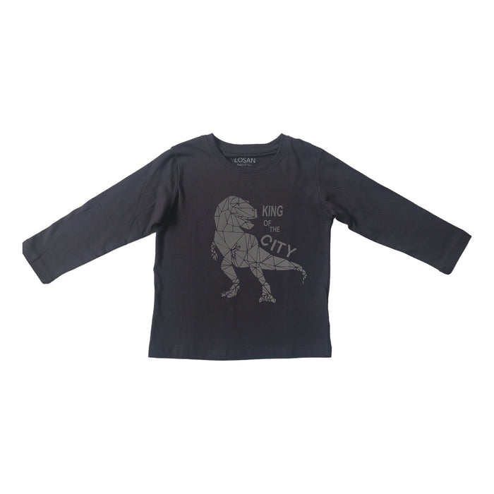 Playera Rex “King Of The City” Gris Niño Losan