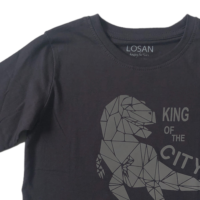 Playera Rex “King Of The City” Gris Niño Losan