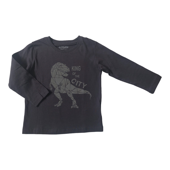 Playera Rex “King Of The City” Gris Niño Losan