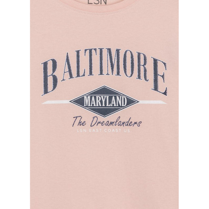 Playera Rosa Palo "Baltimore" Para Niña Losan