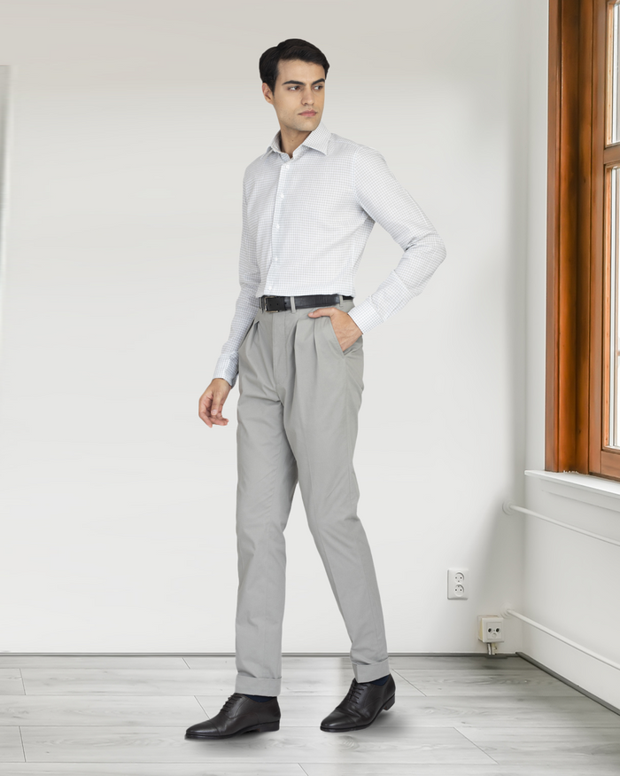Pleated Dark Grey Dress Pant