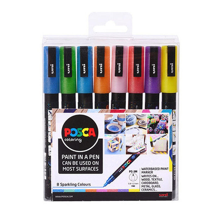 Posca Markers 8 Set Fine Glitter