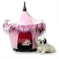 Posh And Pink Feather Dog Bed, Beds - Bones Bizzness