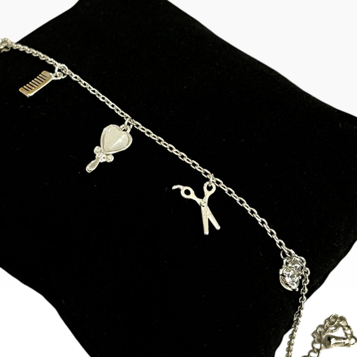 Pulsera Con Dijes Colgantes Con Pequeñas Zirconias Y Cristales Corte SW