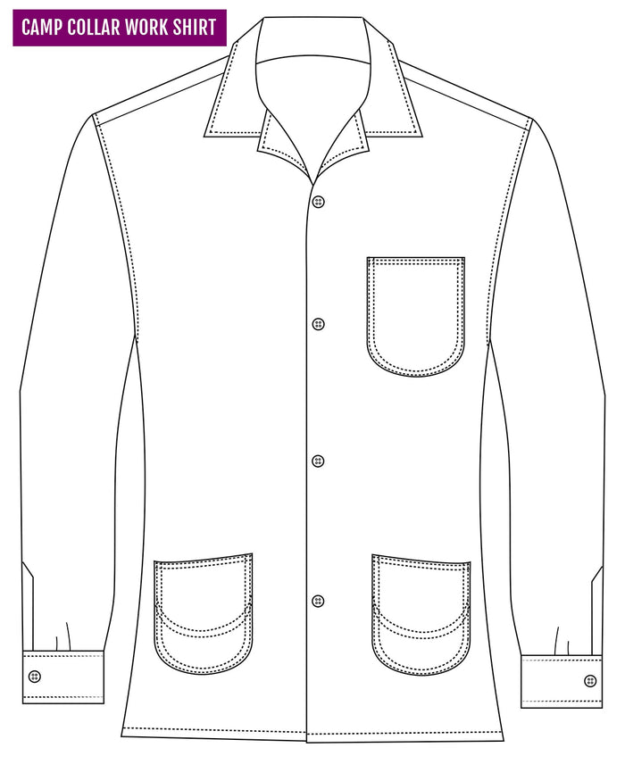 Red Bronze Navy Tattersall Flannel Work Shirt