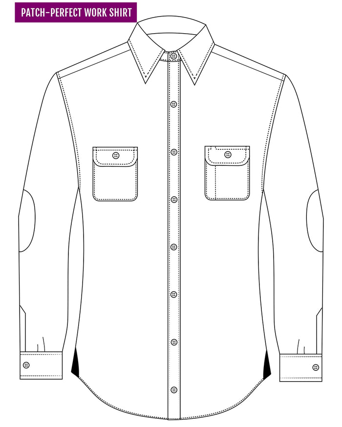 Red Bronze Navy Tattersall Flannel Work Shirt