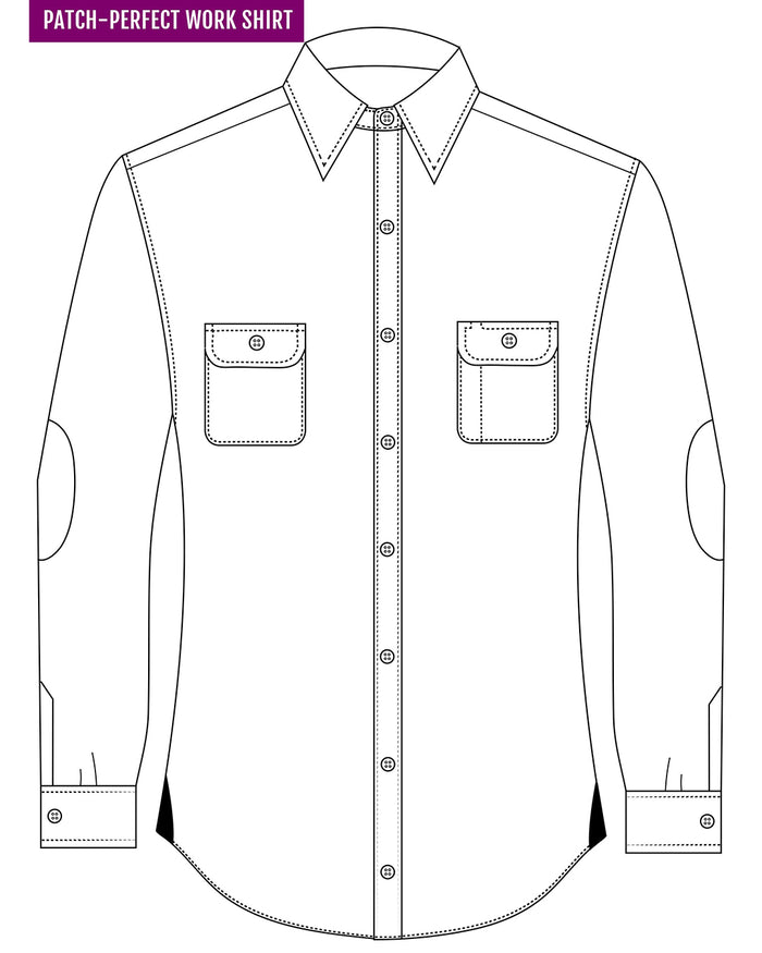 Red Navy Grey Tattersall Work Shirt