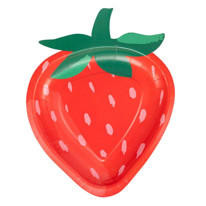 Red Strawberry - Shaped Paper Plates 9.75" - bubblegum market