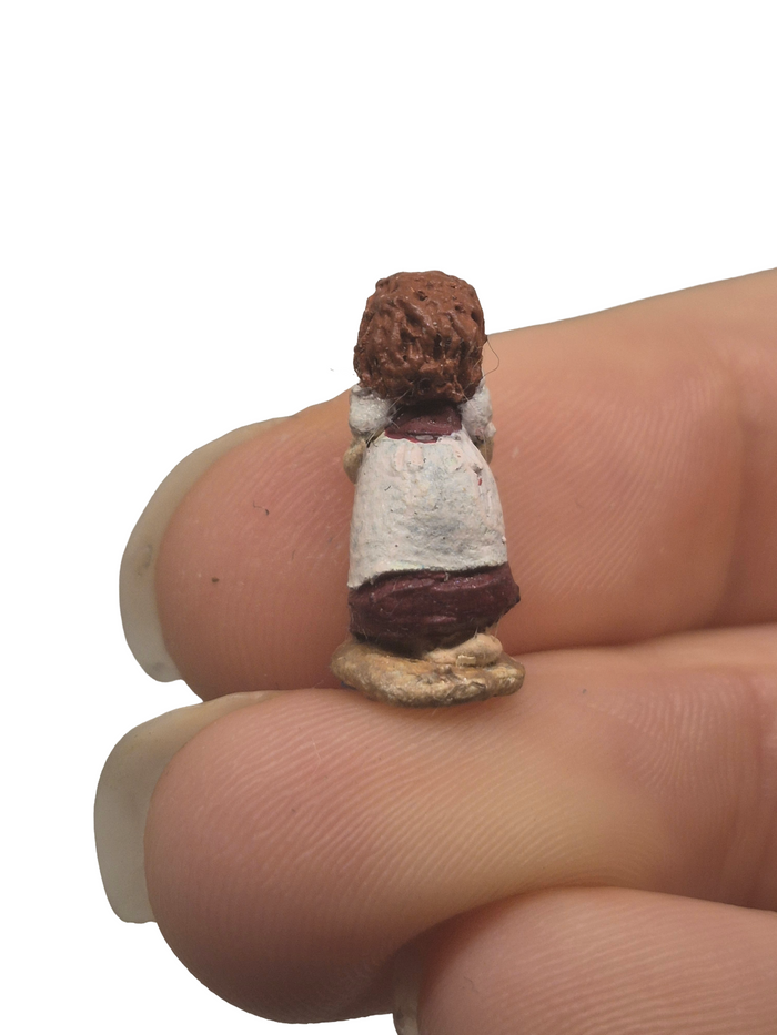 Resin Woman Holding Flower Bouqet - Signed PR