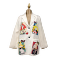 Saco Amplio Blanco Con Estampado Erivel
