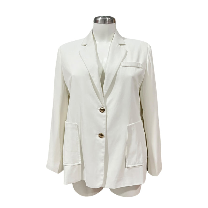 Saco Clásico Elegante Blanco Curvy LC