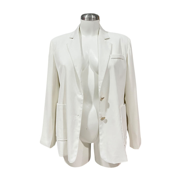 Saco Clásico Elegante Blanco Curvy LC