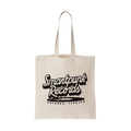 Natural colored canvas tote bag with the texts:"Smartpunk Records - Orlando, Florida"