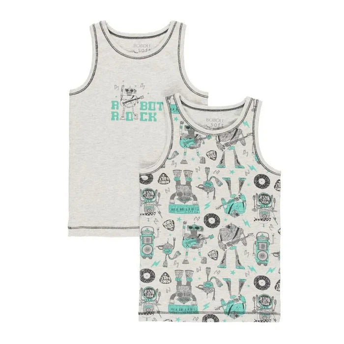 Set 2 piezas de playeras de tirantes niño BOBOLI