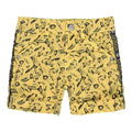 Short de gabardina elástica amarillo diseño coches para bebe y  niño BOBOLI