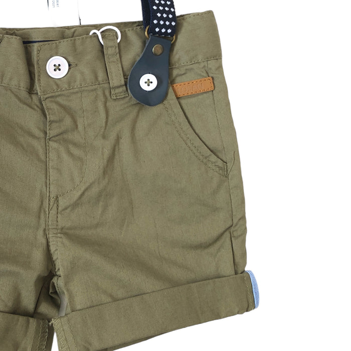 Short Verde Con Tirantes Para Bebé Niño Losan