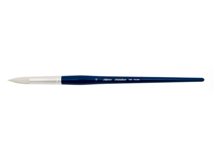 Silver Brush - Bristlon Stiff Synthetic Long Handle Brushes - Round 1900