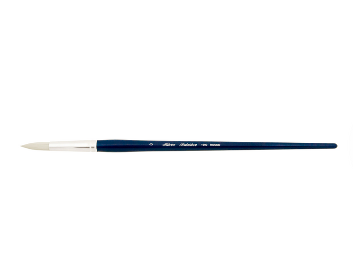 Silver Brush - Bristlon Stiff Synthetic Long Handle Brushes - Round 1900