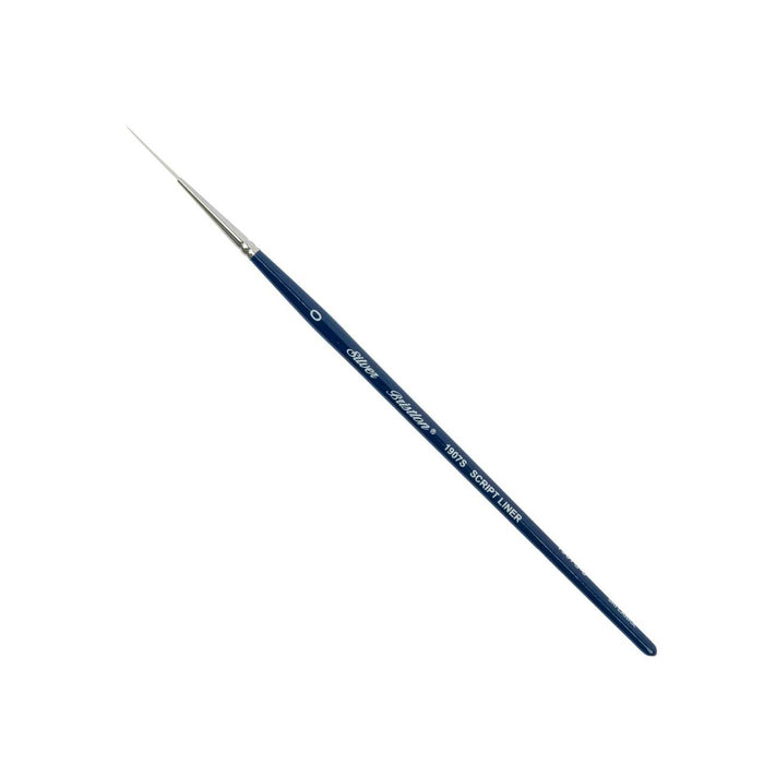 Silver Brush - Bristlon Stiff Synthetic Short Handle Brush - Script Liner 1907S