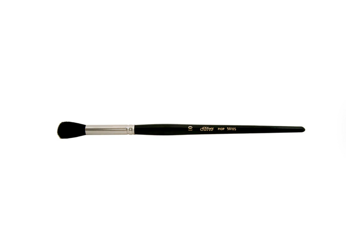 Silver Brush - Goat Hair Silver Mop - Black Round - 5618s