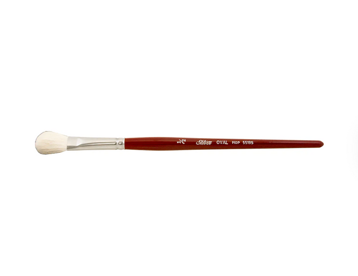 Silver Brush - Goat Hair Silver Mops - White Oval 5519s